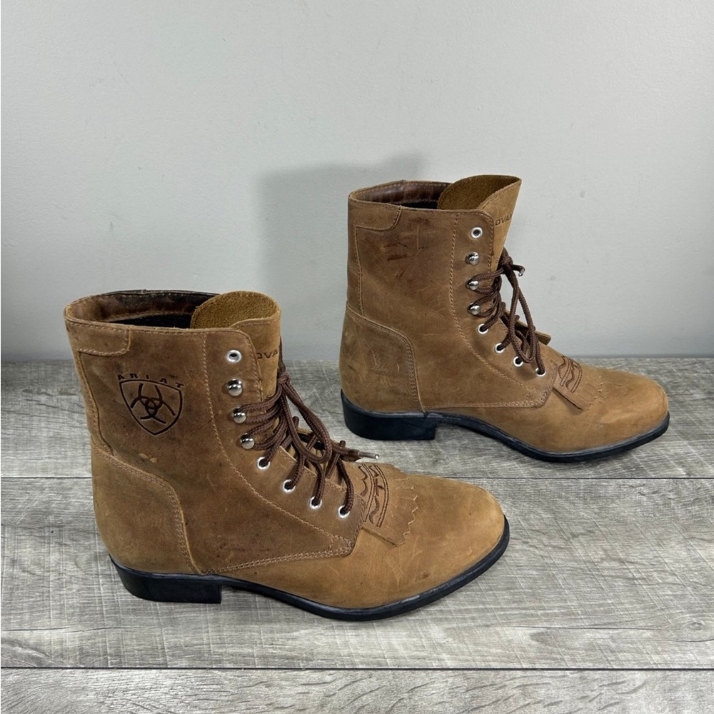 Ariat A-2 Competition Brown Leather Women’s Western Cowboy Riding Boots Size 6.5